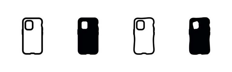 Fototapeta premium Phone case icon set