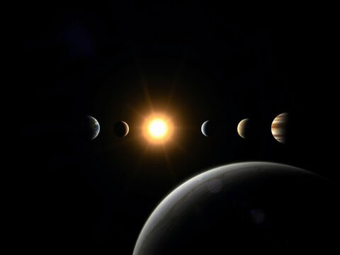 Planetary Alignment: A Celestial Dance Around a Distant Sun