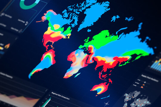 Global Environmental Data Visualization on Dark Interface with Heatmap Analytics