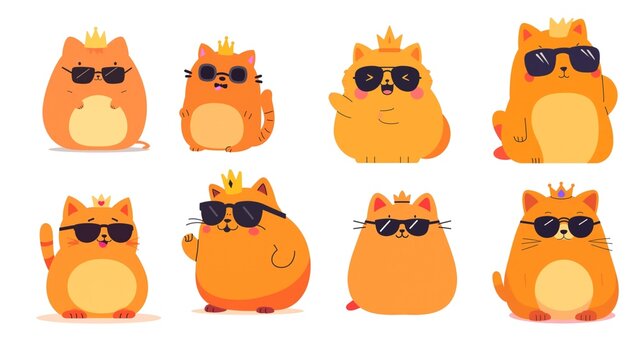 set of funny animals