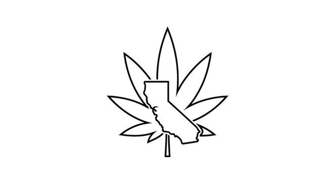 Cannabis leaf with rolled cigarette.