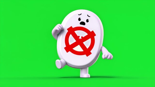 Anti Drug Awareness Mascot Illustration
