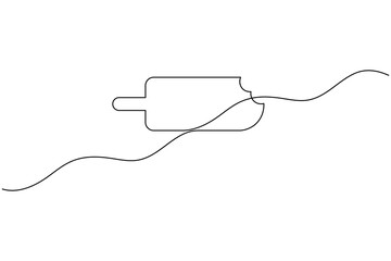 Obraz premium Ice cream bar continuous one line drawing minimalist ice cream dessert vector illustration
