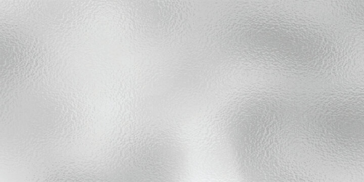 Vector shiny foil or silver metallic pattern. Texture of transparent, matte white and grey frosted glass, blur effect