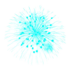 Obraz premium Abstract Burst of Light Blue Particles Exploding on White Background Minimalist Design