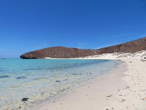 famous turquoise Balandra beach in La Paz, Baja California Sur, Mexico