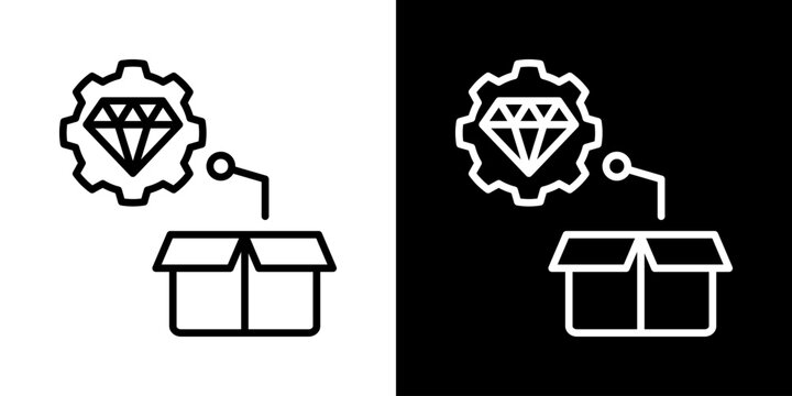 Value Proposition Icon Of Line Black And White Style Vector Illustrationn