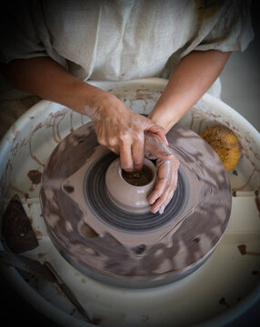 Hands of a potter