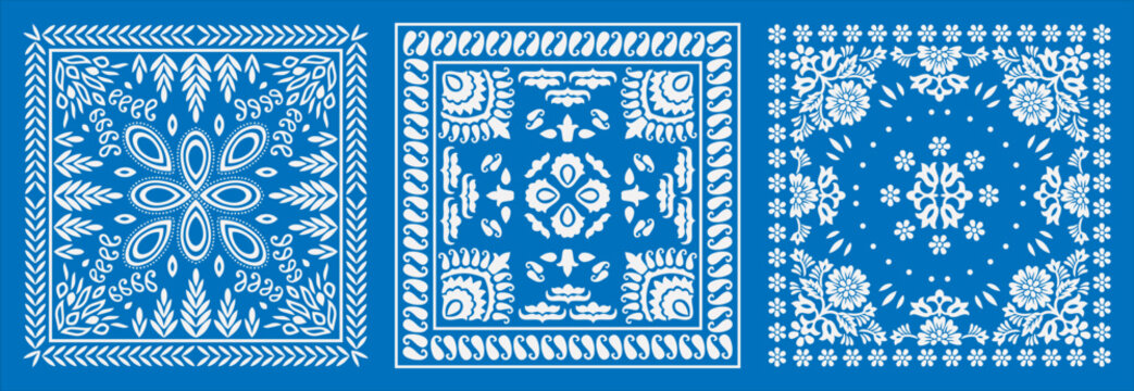 bandana floral art vector design