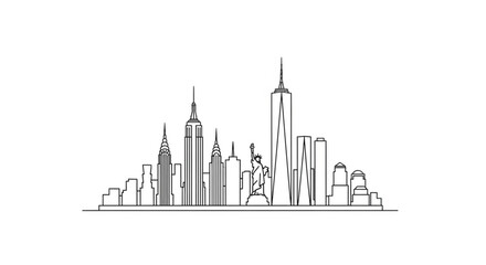 Obraz premium New York City Skyline Urban Landscape.