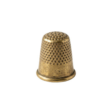 Brass thimble sewing tool
