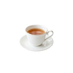 Fototapeta premium Cup of tea on saucer, close-up