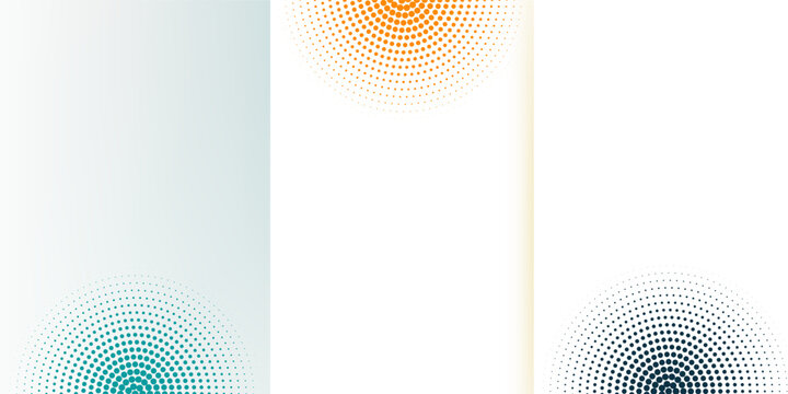 abstract halftone white background set in three colors