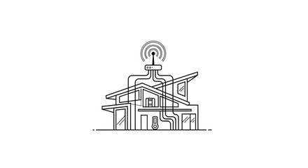 Naklejka premium Smart Home Automation House Design.