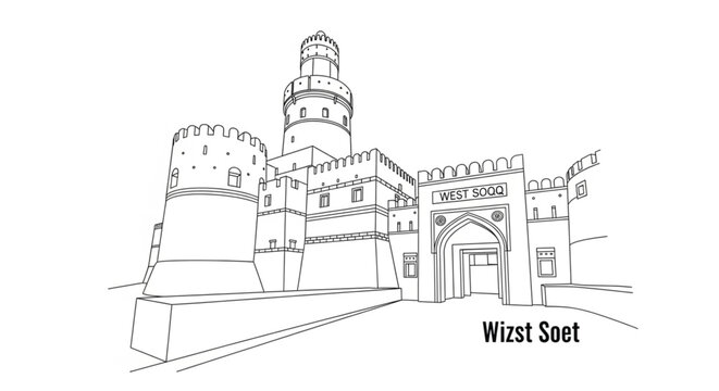 Wizzt Soet Castle Architecture Drawing.