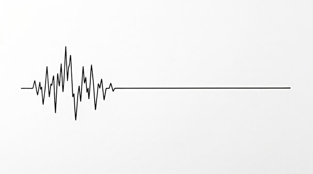 Abstract Sound Wave on White Background for Audio Technology Marketing