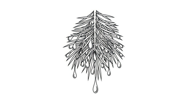 Detailed illustration of a single pine needle.
