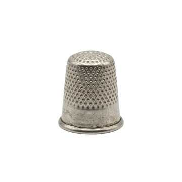 Metal thimble with dimpled texture