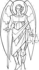 Obraz premium Saint Michael the Archangel Defender of Heaven