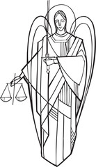 Obraz premium Saint Michael the Archangel Defender of Heaven