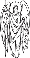 Obraz premium Saint Raphael the Archangel Guide and Healer Sent by God