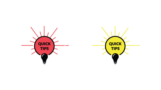 Yellow and red burst background with black cat silhouette and quick tips text