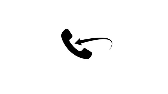 Outgoing call phone icon animation