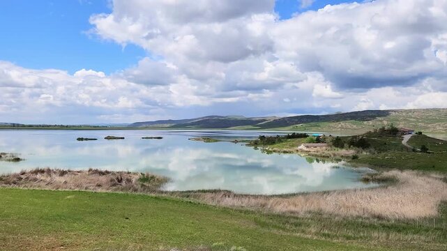 T&ouml;d&uuml;rge Lake in Sivas, Turkey is a renowned gypsum karst lake in the Kızılırmak Basin, known for its unique geology, sinkhole formations, and rich natural biodiversity.