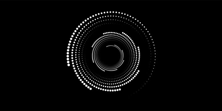 Spiral with gray colors lines as dynamic abstract vector background or logo or icon. spiral circle abstract dot spiral