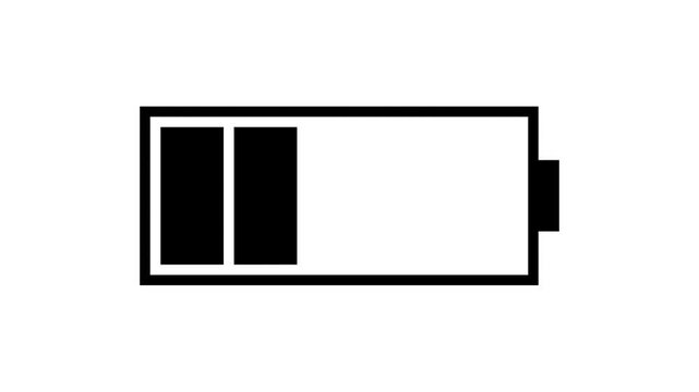 Battery Charging Animation Icon Graphic Energy Power Level Indicator Loopable
