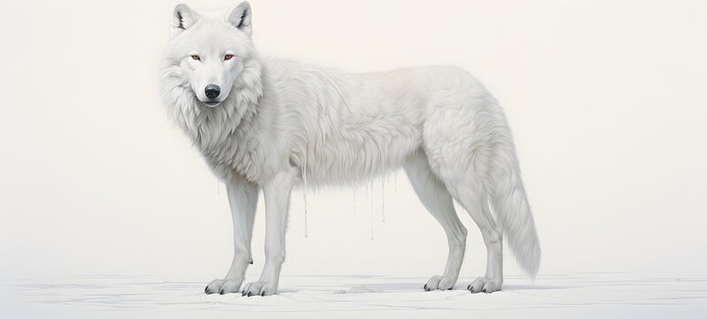 white wolf humanidad full body. Generative AI