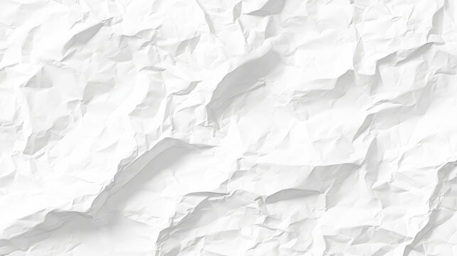 Transparent png of white crumpled paper texture with wrinkled creased surface overlay effect blank sheet background vector illustration for vintage grunge design and artistic backdrop perfect folded