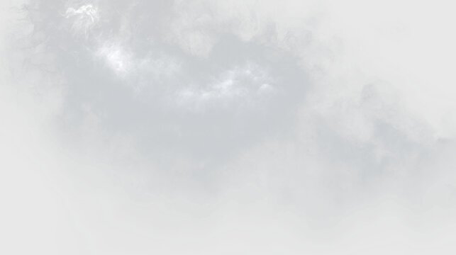 Soft gray clouds form a hazy background with sunlight peeking through at midday in a clear sky, PNG with a light overlay