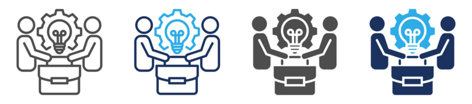 co creation icon set multiple concept