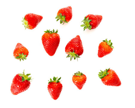 Erdbeeren auf einem wei&szlig;en Hintergrund