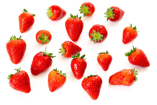 Erdbeeren auf einem wei&szlig;en Hintergrund