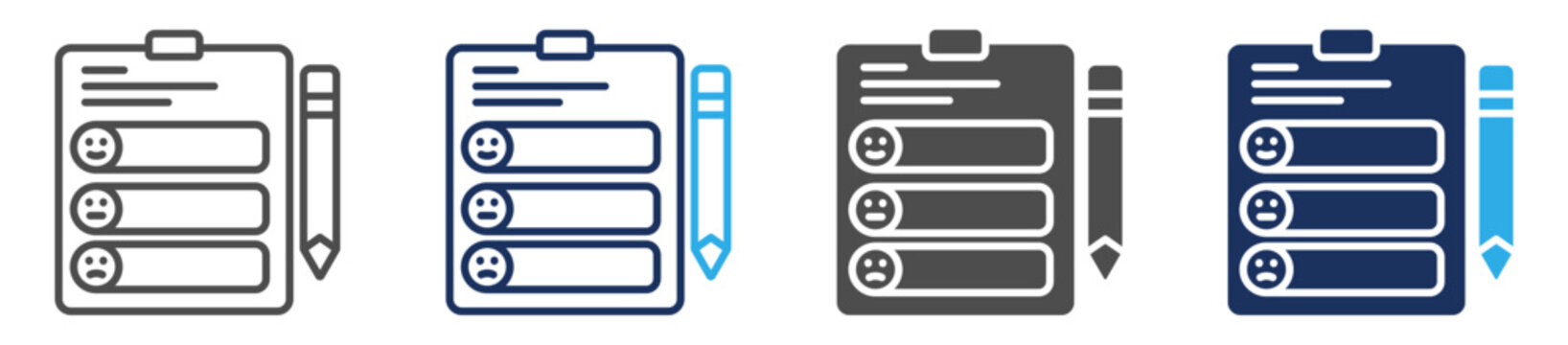 nps survey icon set multiple concept