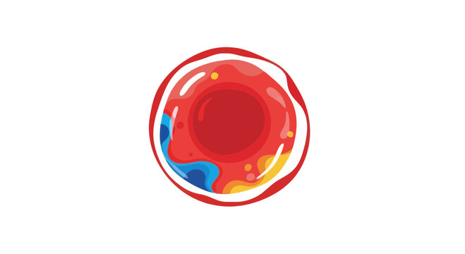 Abstract Red Blood Cell Illustration