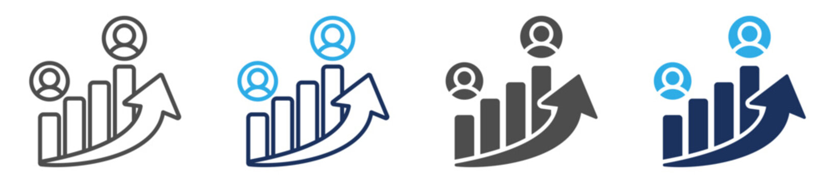 escalation icon set multiple concept