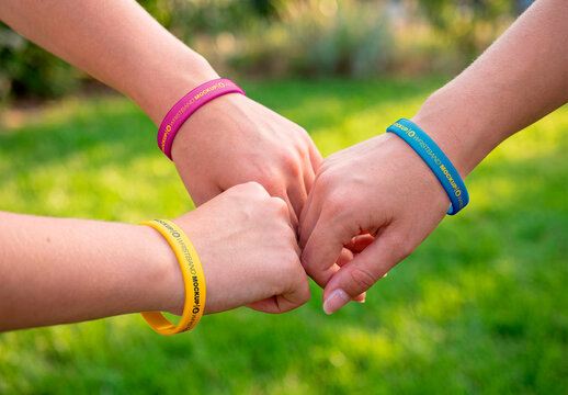 Blank silicone wristbands mockup