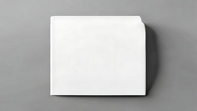 Isolated square white coaster mockup top view for branding presentation empty surface for custom design logo placement