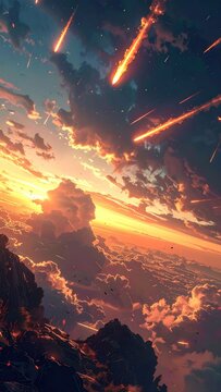 Fiery skyfall