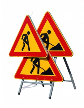 Road work signs