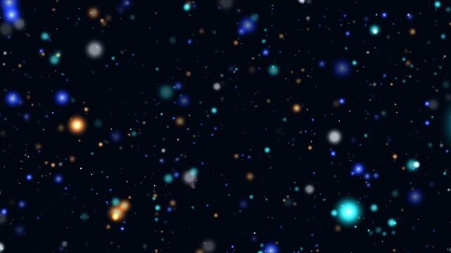 Seamless Loop Abstract Star Rain With Glowing Dynamic Galactic Rift, Colorful Cinematic Dust Particles. Deep space and galaxy exploration concept. Vibrant nebulae and stars in cosmic background.