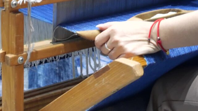 Thai traditional weaving loom