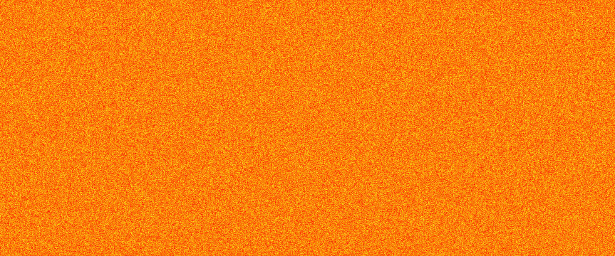 Bright orange textured background with fine noise and golden grain abstract glittery pattern backdrop for graphic design, web, banner, wallpaper