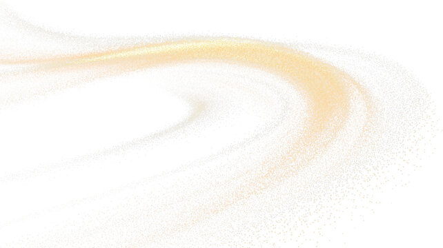 gold Transparent png of flowing golden and white dust particles with swirling light effect and smooth wave overlay on transparent background for luxury festive design elements blue vortex isolated