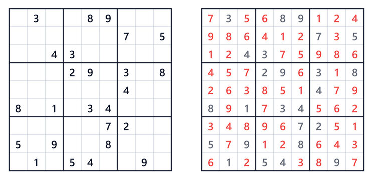 Sudoku logic game grid for educational blog posts