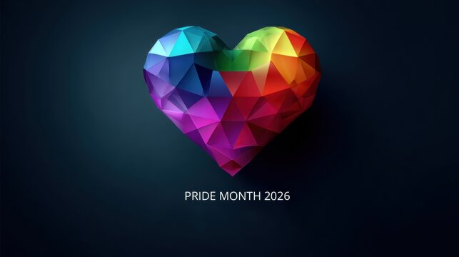 Celebrating love and diversity pride month 2026 digital art modern