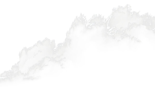 Transparent png of realistic fluffy white cloud cutout with clean detail isolated on transparent background ideal for overlays graphic design projects and special effects backgrounds effect matte art